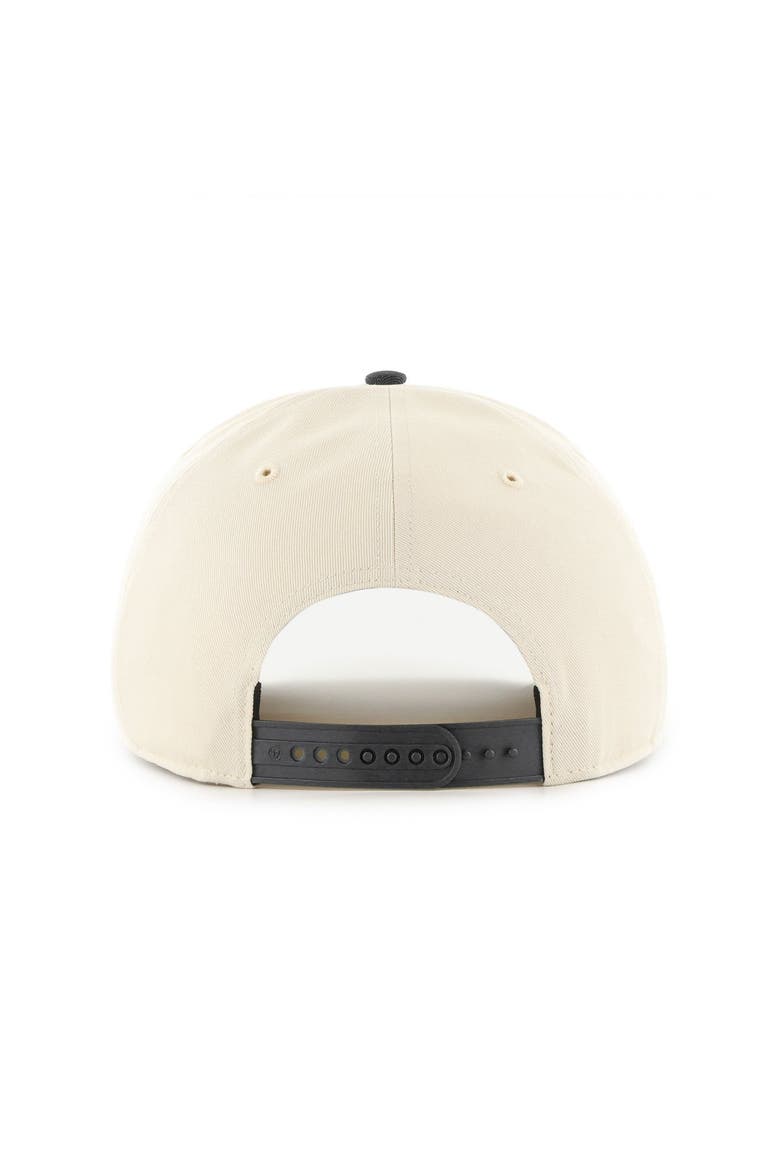 Men's '47 Cream/Black Carolina Hurricanes Logo Hitch Adjustable Hat, Alternate, color, Cream