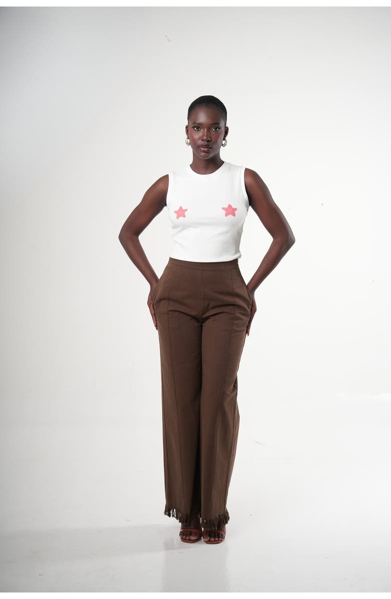 Sable Dos Estrellas Organic Cotton Graphic Tank, Alternate, color, Blanco