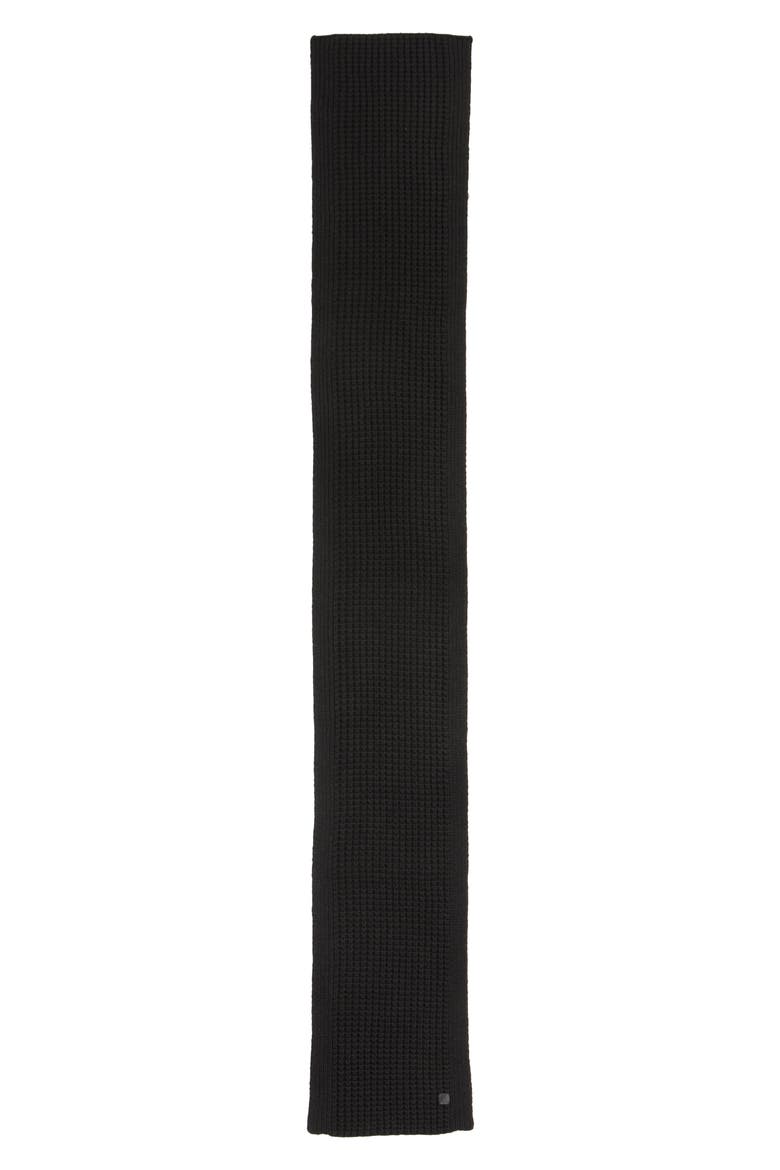 Thermal Knit Scarf, Alternate, color, CINDER BLACK MARL