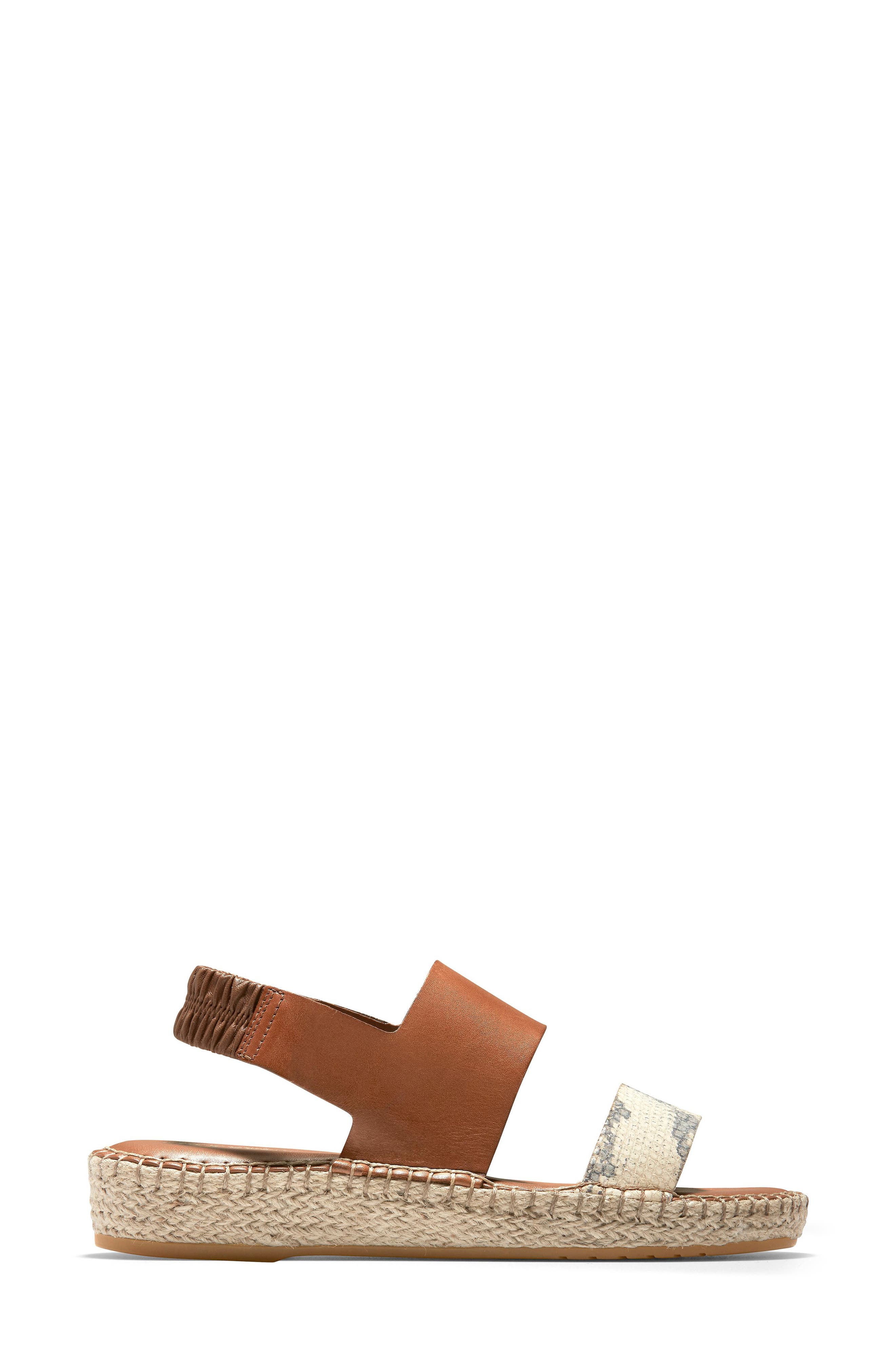 Cloudfeel Espadrille Sandal, Alternate, color, NATURAL/ SNAKE PRINT LEATHER