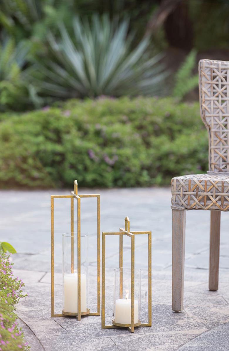 A & B Home Set of Three Lantern Set, Alternate, color, Gold