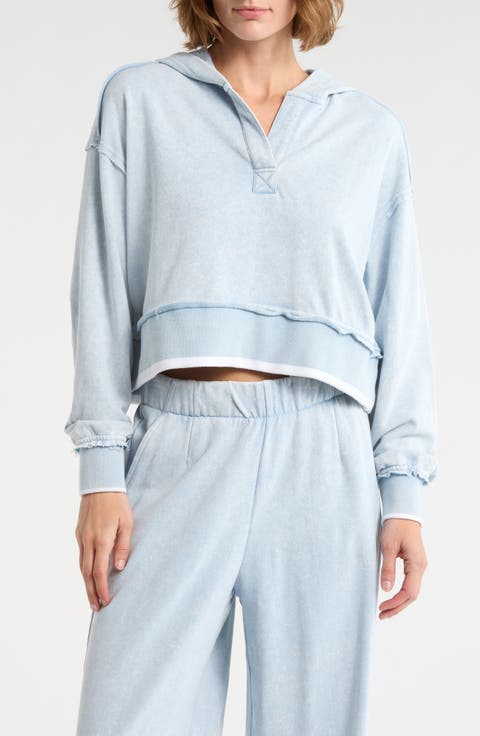 Stonewash Crop Hoodie