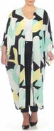 BOHO ME Abstract Print Ruana