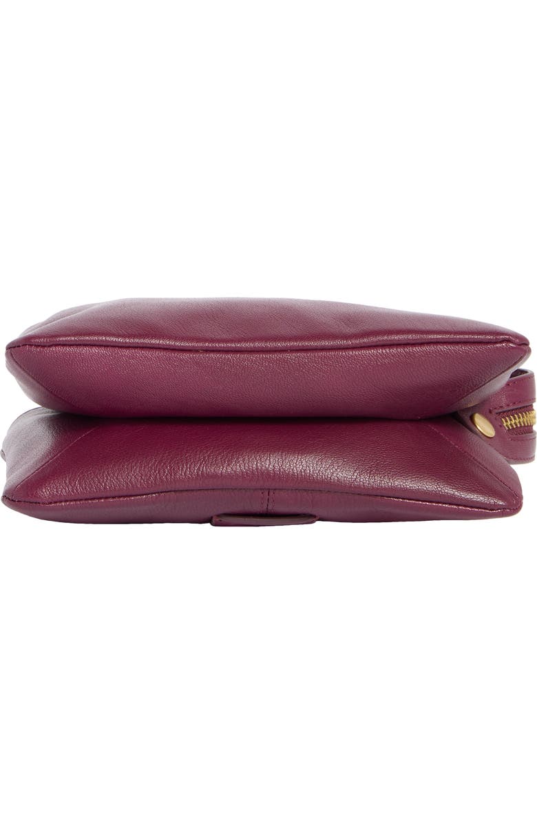 Vince Camuto Laney Leather Crossbody Bag, Alternate, color, Dark Pink