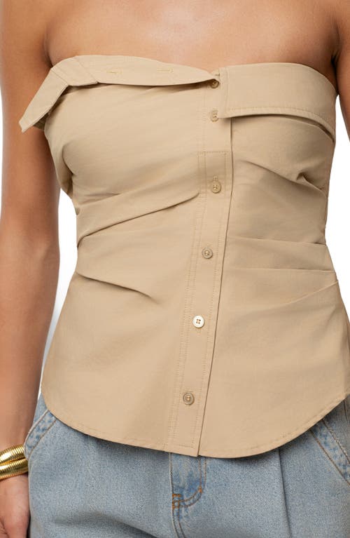 Jluxlabel Riviera Strapless Top In Neutral
