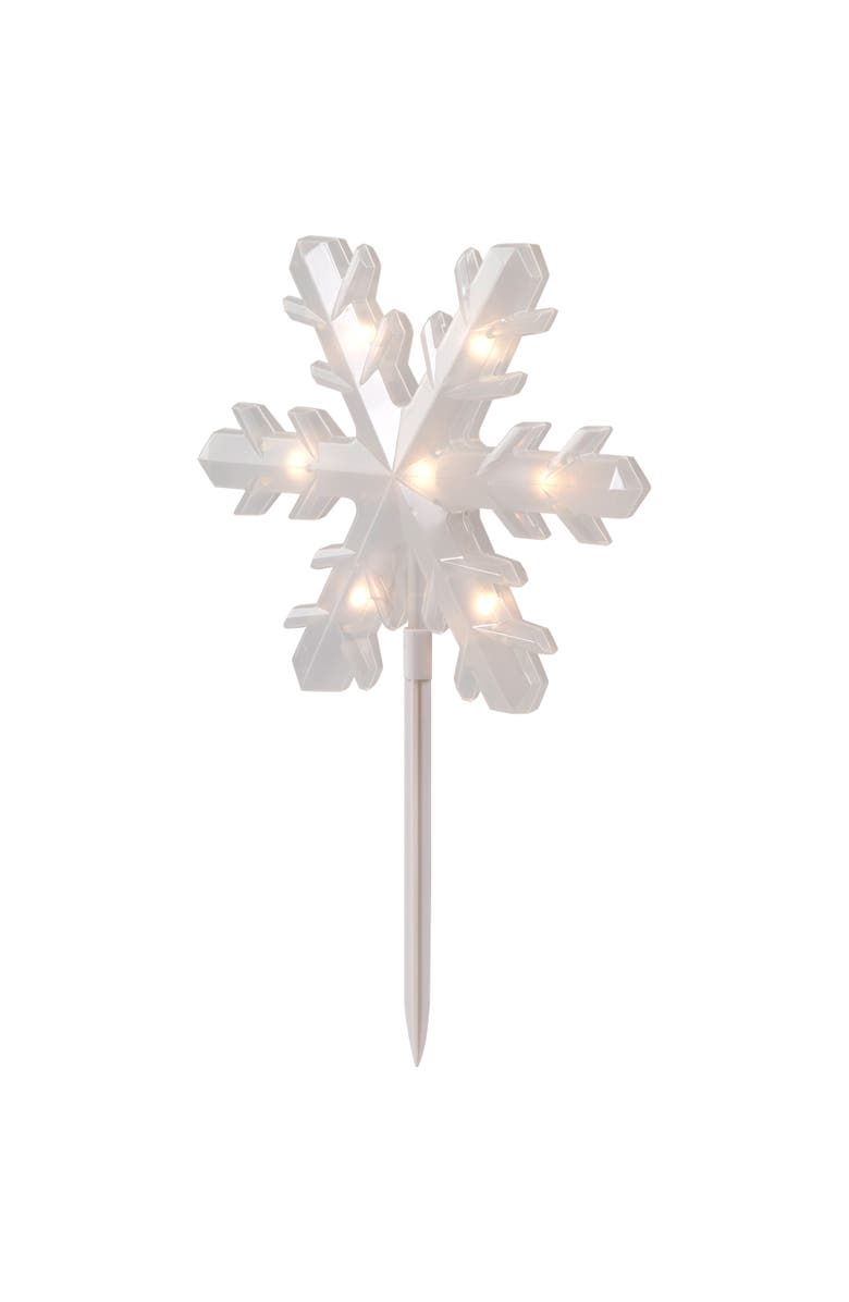 Northlight Lighted Snowflake Outdoor Christmas Pathway Markers - 14.25" - Set of 5, Alternate, color,