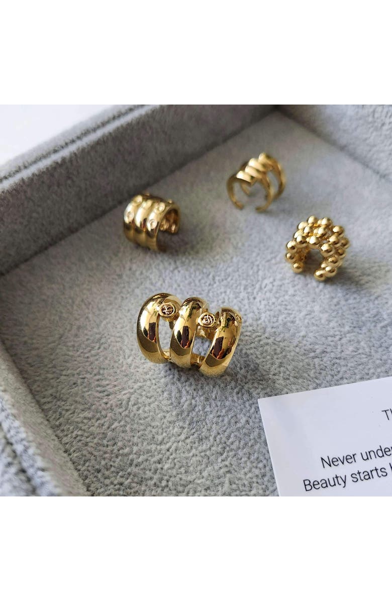 Daniela Millan Jewelry Rainbow Ear Cuff, Alternate, color, Gold