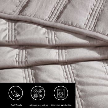 Velvet Linear Stitch Quilt Set