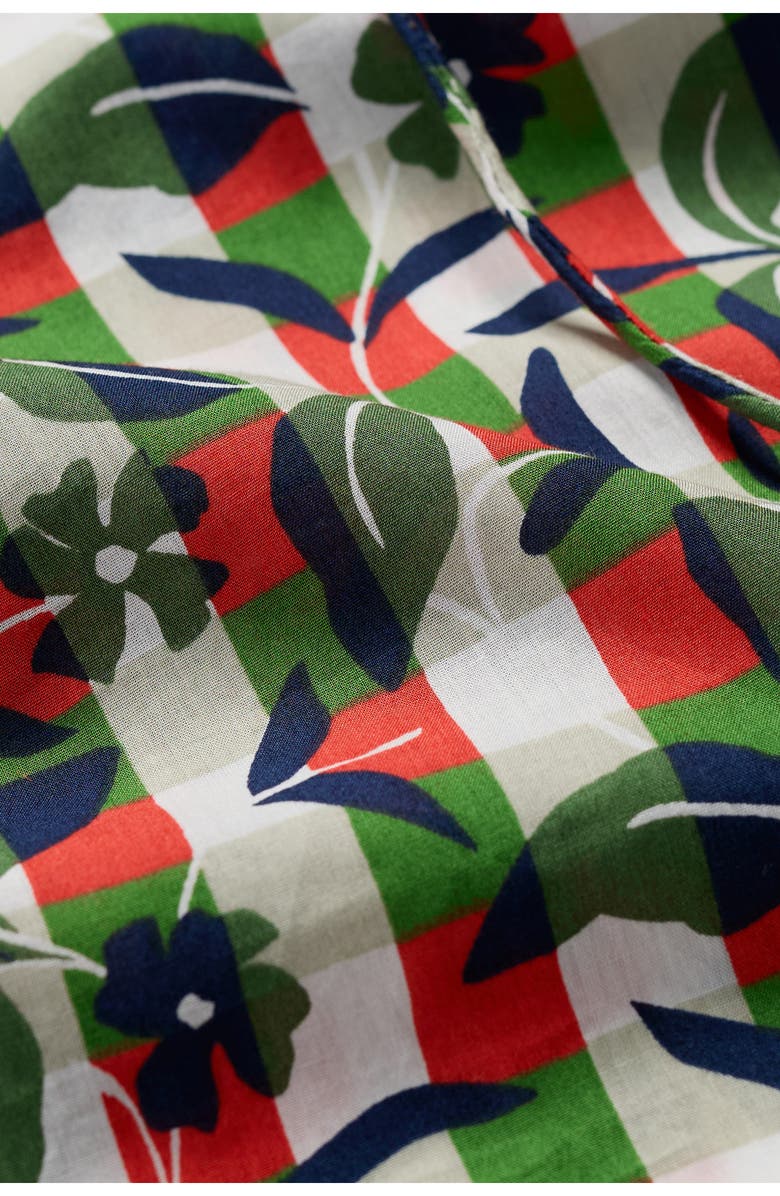 Seasalt Cornwall Cobbs Well Floral Sleeveless Organic Cotton Split Neck Top, Alternate, color, Table Flowers Dark Citron