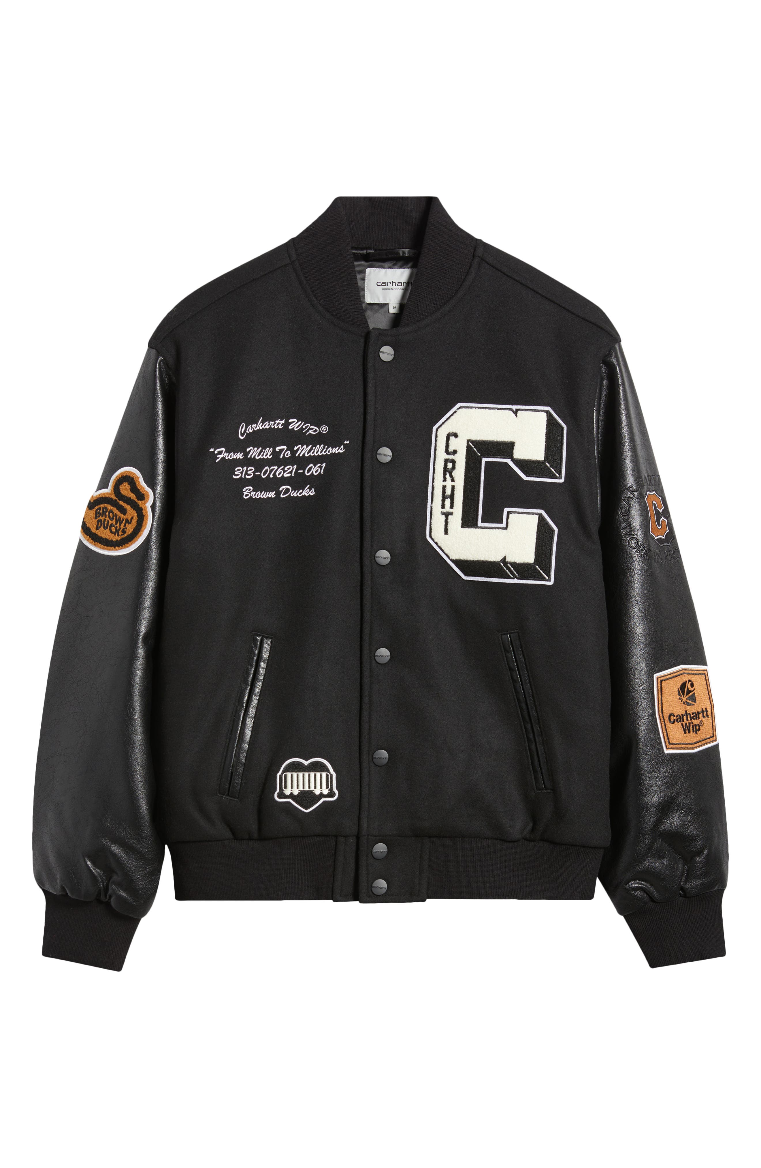 ジャケット・アウター Carhartt WIP 24FW BROWN DUCKS BOMBER Brown Ducks Mixed Media Bomber Jacket (Men) | Nordstrom