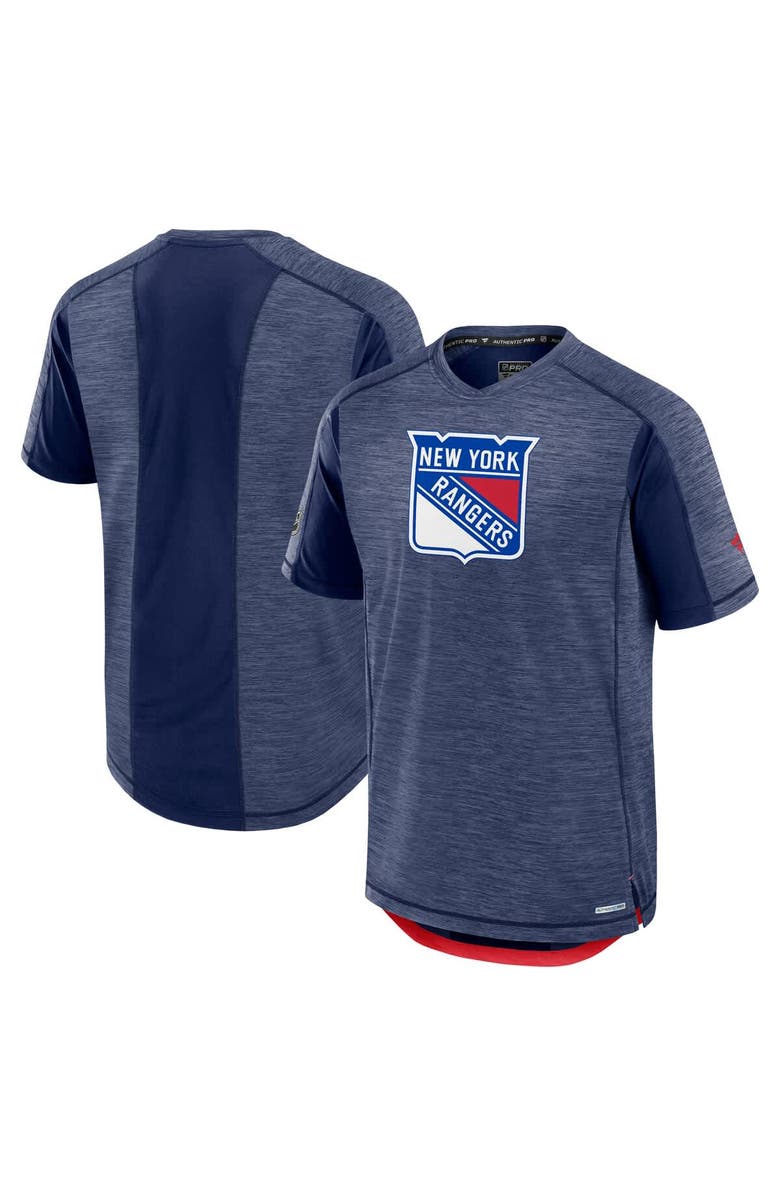 FANATICS Men's Fanatics Navy New York Rangers Authentic Pro Rink Tech T-Shirt, Alternate, color, 