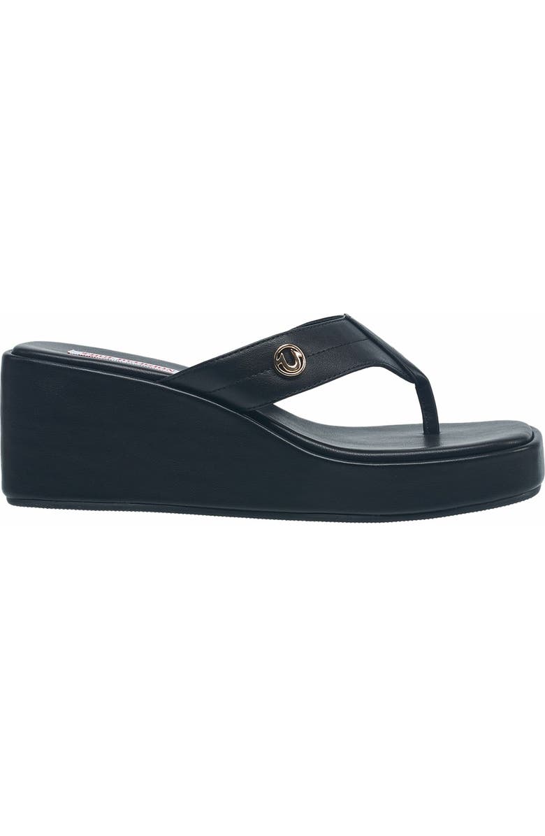 True Religion Latto Slip on Wedge Sandal, Alternate, color,