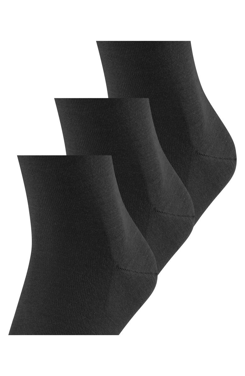 Falke Airport 3-Pack Dress Socks, Alternate, color, Black