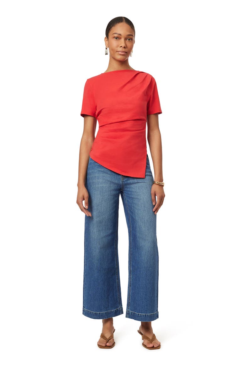 Gathered Asymmetric Tee (Women) | Nordstromrack