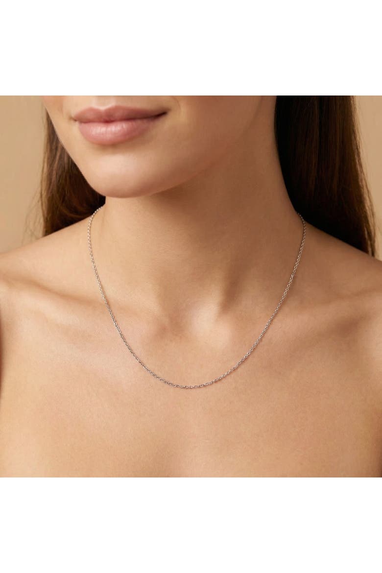 14k Gold 0.7-mm Round Cable Chain, Alternate, color, 14k White Gold