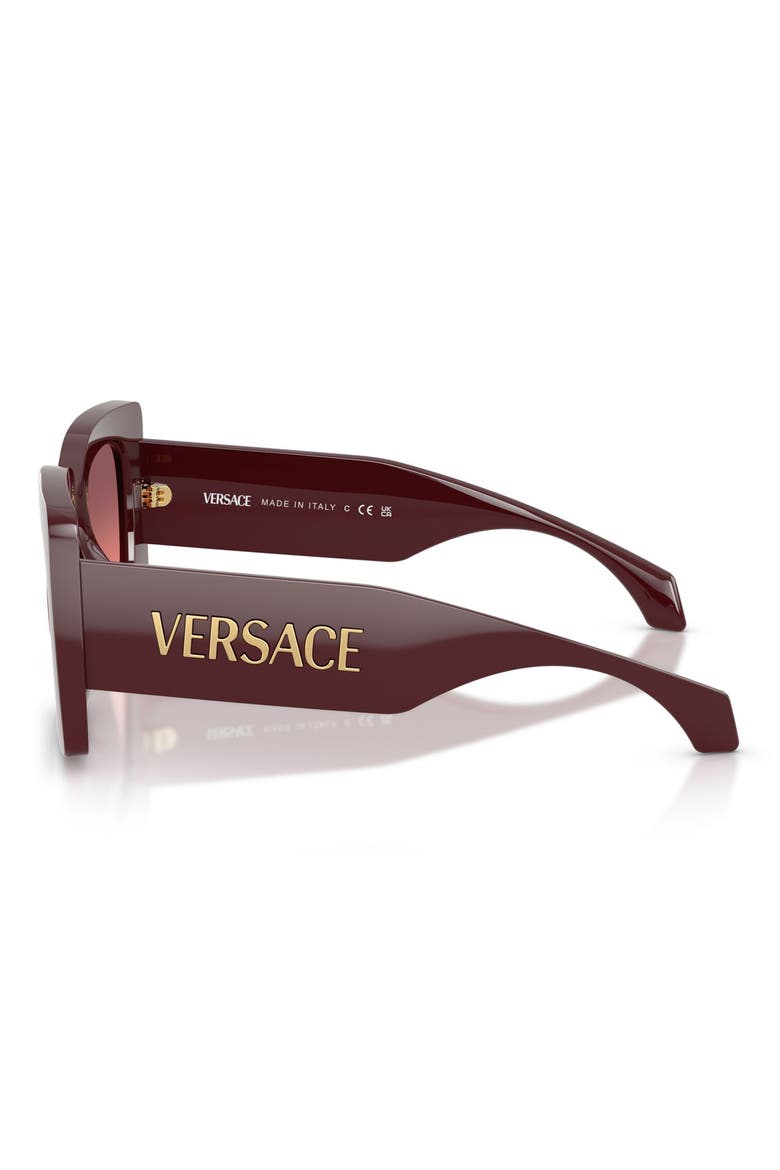 54mm Gradient Square Sunglasses, Alternate, color, BURGUNDY