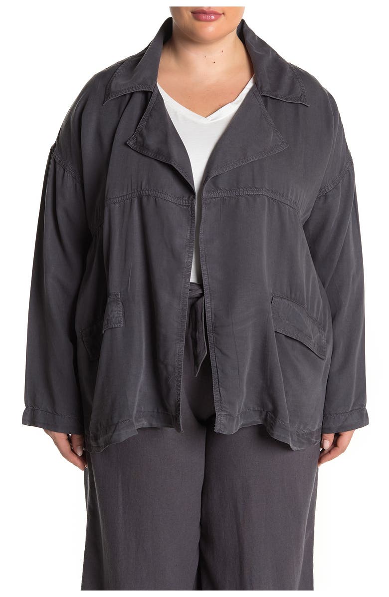 Caslon<sup>®</sup> Open Front Utility Jacket, Alternate, color,