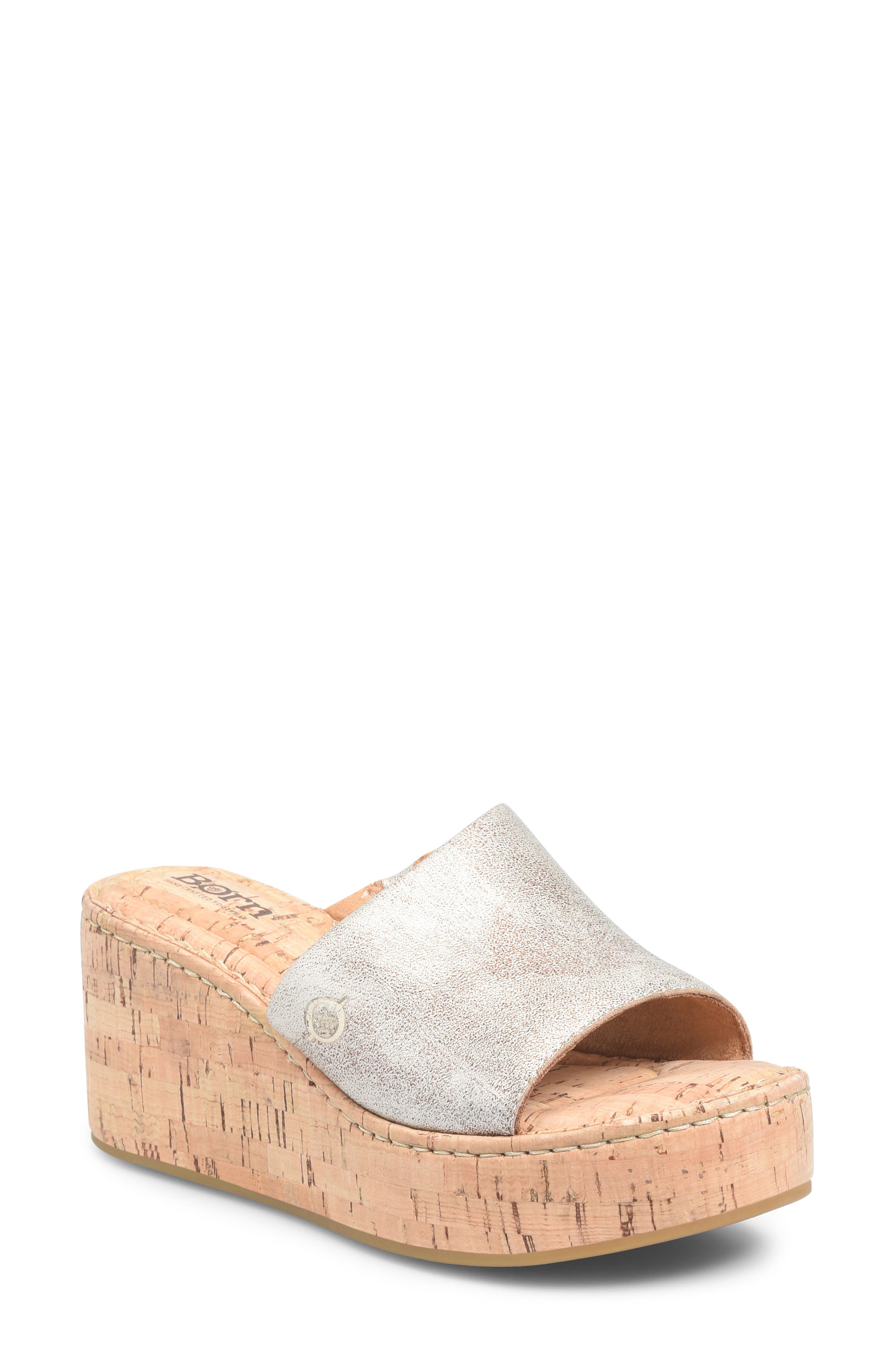 Børn Shilo Platform Wedge Sandal, Main, color, Light Gold Metallic