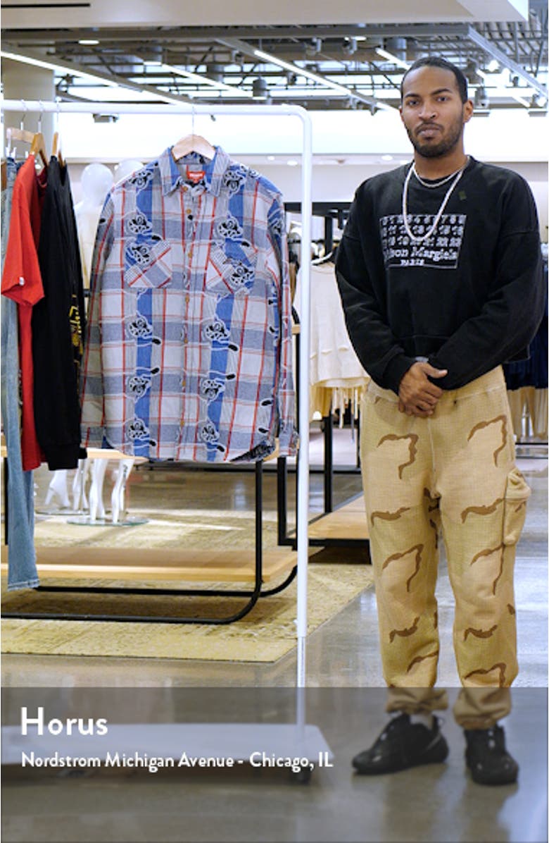 Harry Running Dog Plaid Flannel Button-Up Shirt, sales video thumbnail