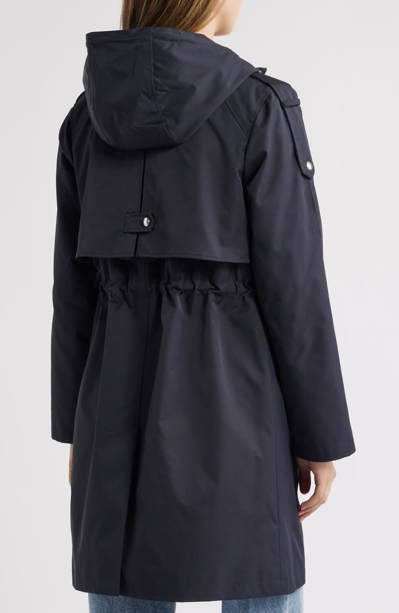 Sam Edelman Hooded Longline Jacket, Alternate, color, Navy