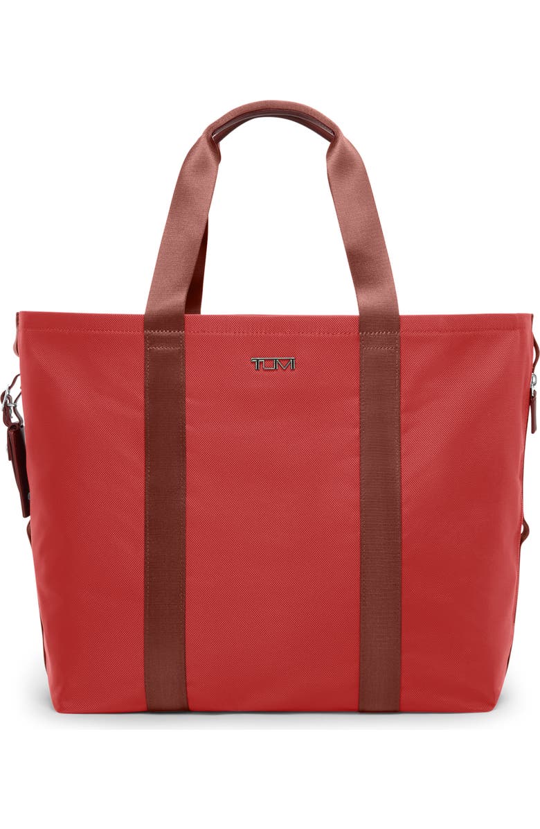 TUMI Essential Medium East/West Tote, Main, color, Tumi Red