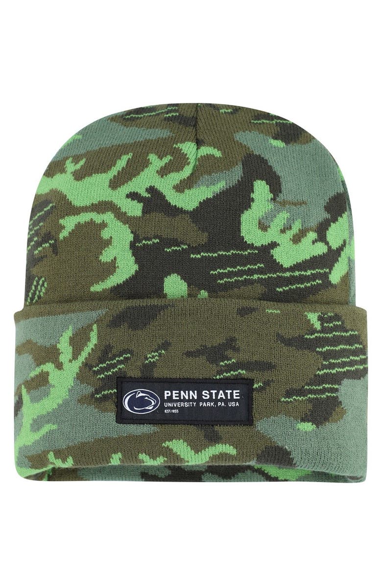 Nike Men's Nike Camo Penn State Nittany Lions Veterans Day Cuffed Knit Hat, Main, color, 