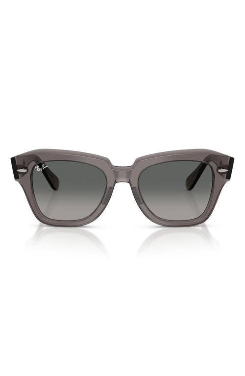 Ray Ban Ray-ban State Street 49mm Gradient Square Sunglasses In Gray