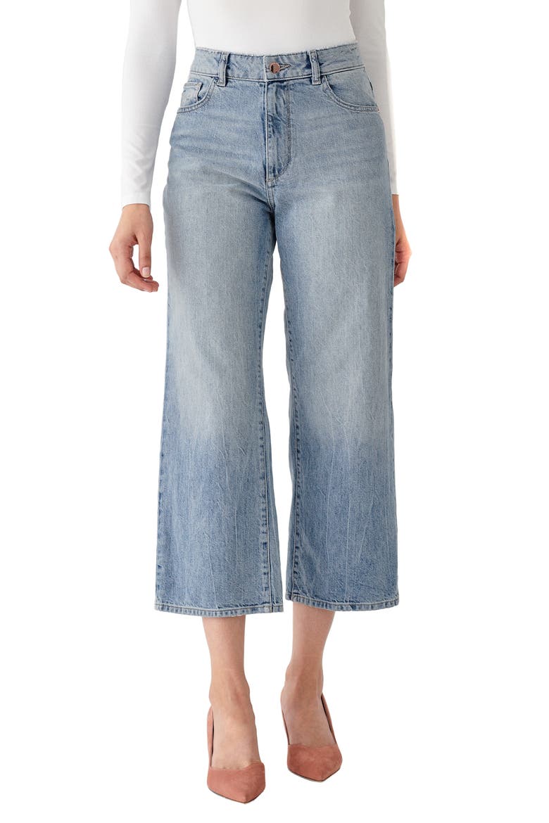 x Marianna Hewitt Hepburn High Waist Crop Wide Leg Jeans, Main, color, HUMBOLDT