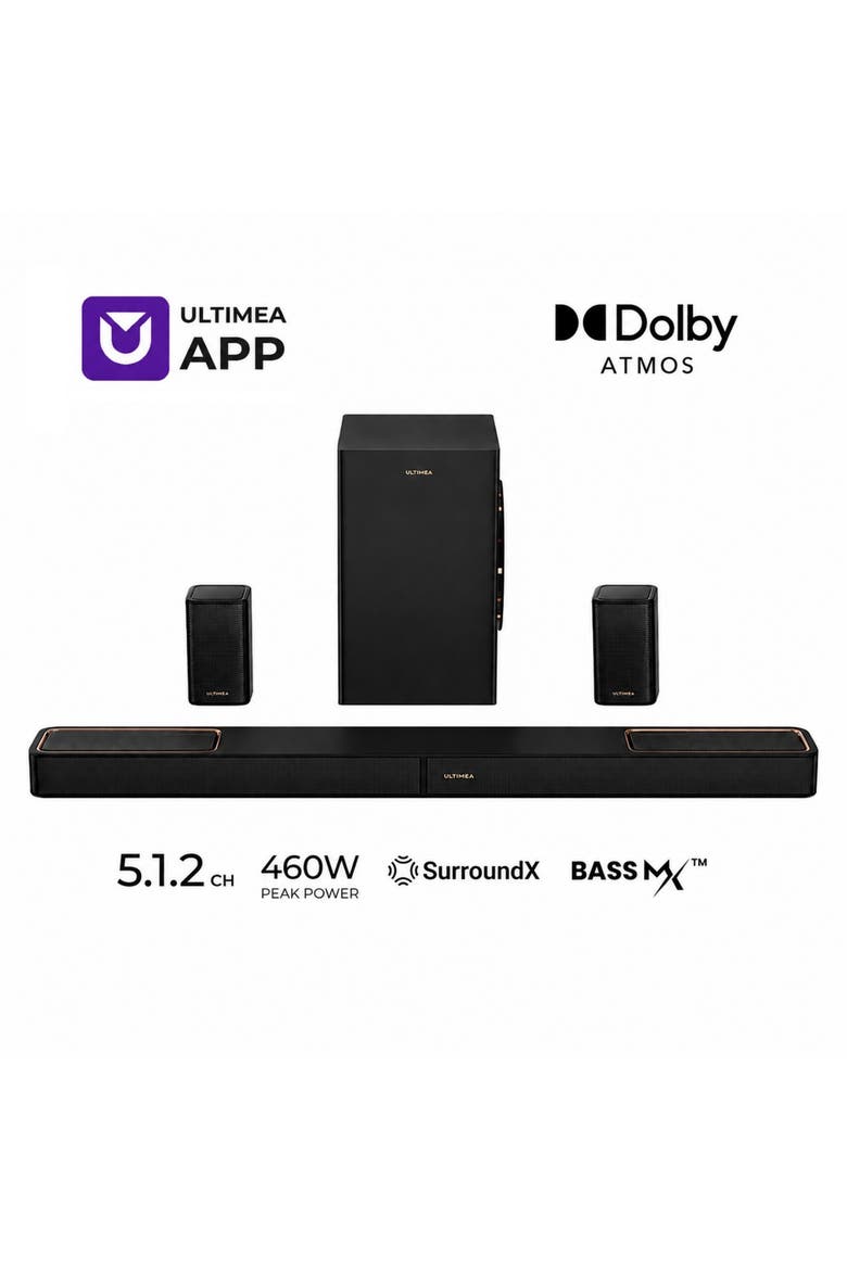 Skywave F40 Boom 5.1.2ch Sound Bar with Dolby Atmos, Main, color, Black