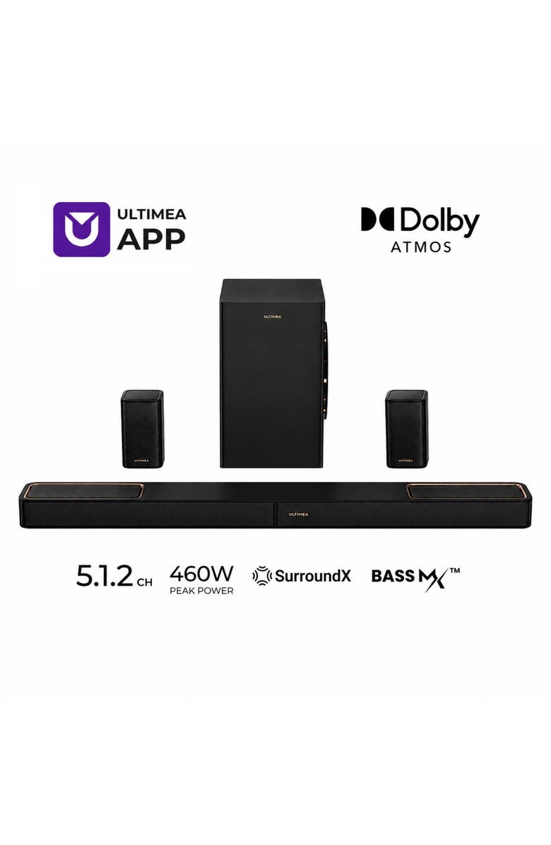 Ultimea Skywave F40 Boom 5.1.2ch Sound Bar with Dolby Atmos, Main, color, Black