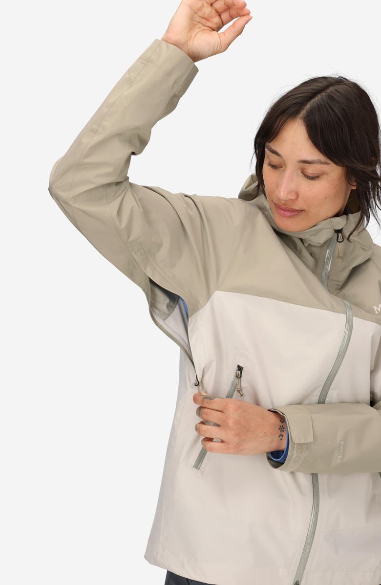 Marmot Minimalist Pertex<sup>®</sup> Waterproof Hooded Jacket, Alternate, color, Shale Grey/ Birch Bark