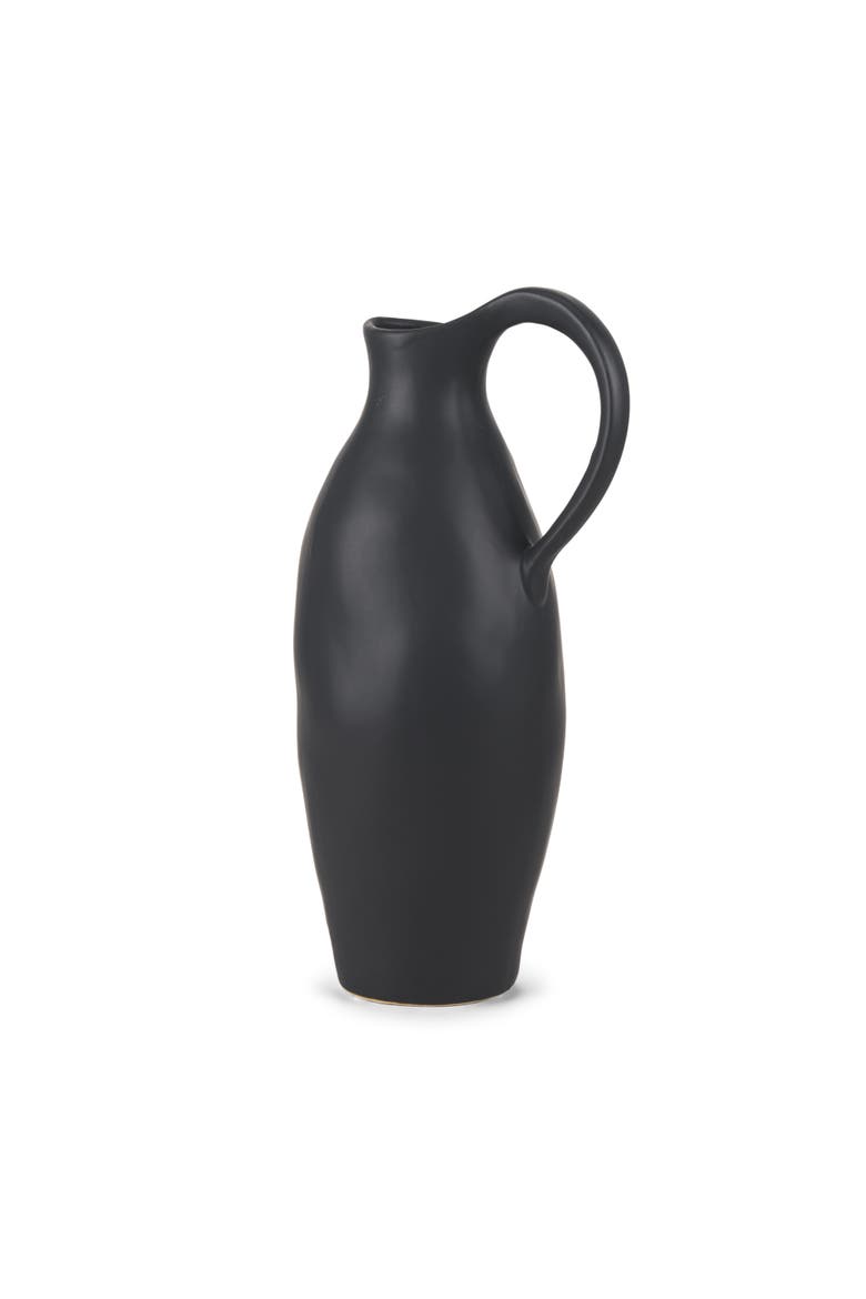Valora Ceramic Jug, Main, color, Black