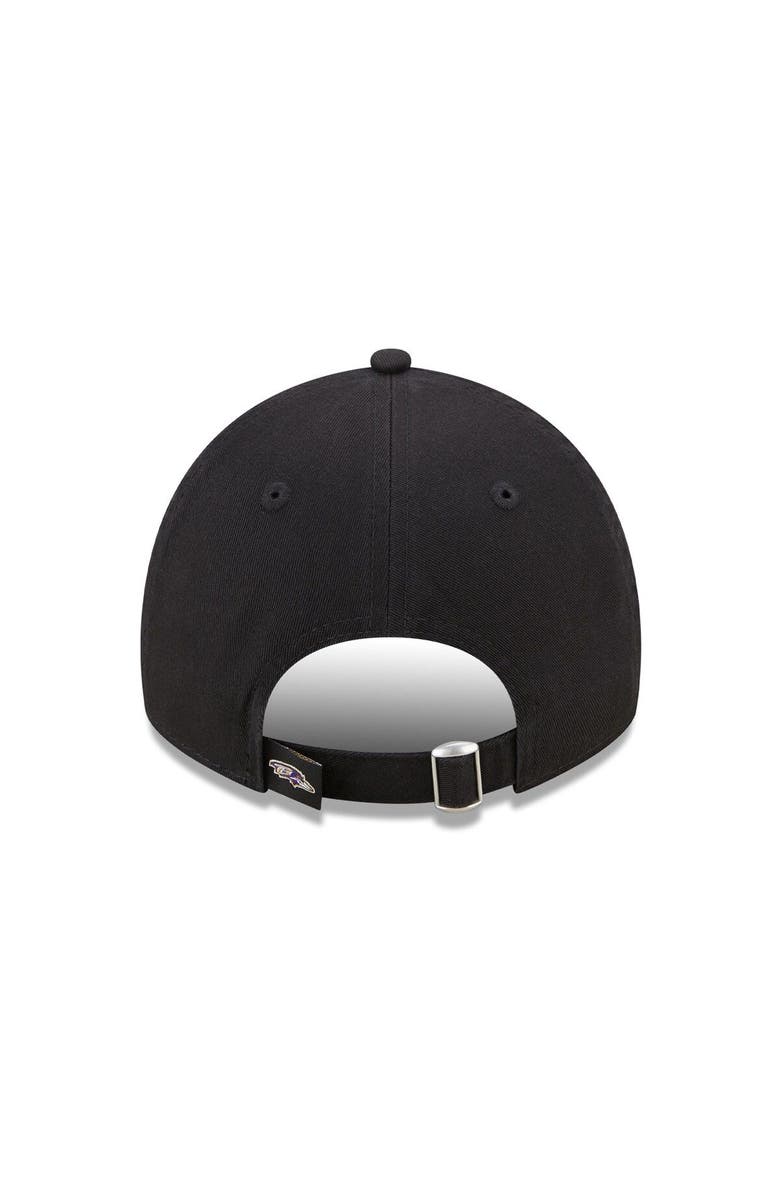 New Era Women's New Era Black Baltimore Ravens Collegiate 9TWENTY Adjustable Hat, Alternate, color,