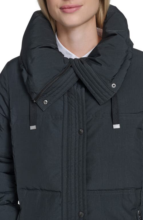 Cole Haan Signature Stand Collar Nylon Twill Insulated Jacket In Blue