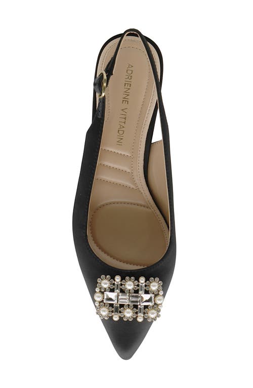 Adrienne Vittadini Savblanc Kitten Heel Slingback Pump In Black