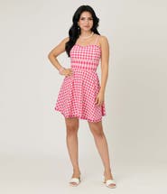 Unique Vintage 1950s Sleeveless Cotton Flare Dress