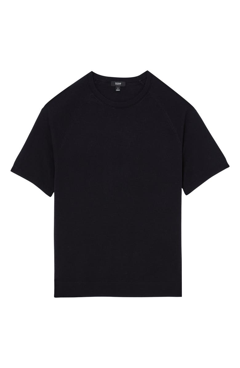 Reiss Brook Merino Wool T-Shirt, Alternate, color, Navy