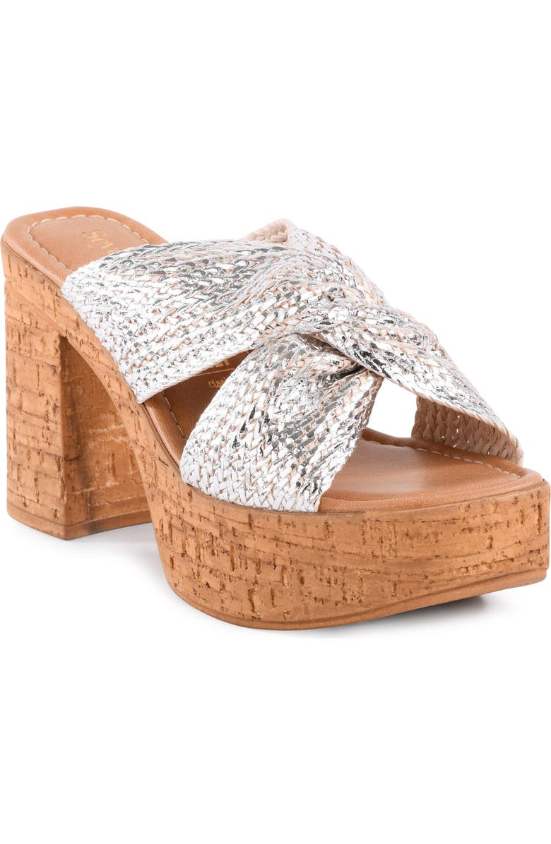 Seychelles Adorned Platform Sandal, Main, color, Silver