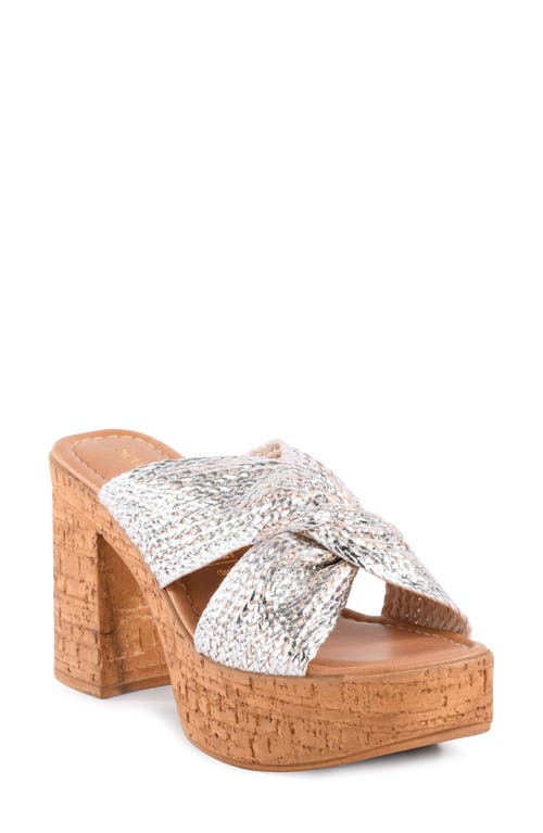 Seychelles Adorned Platform Sandal In Silver