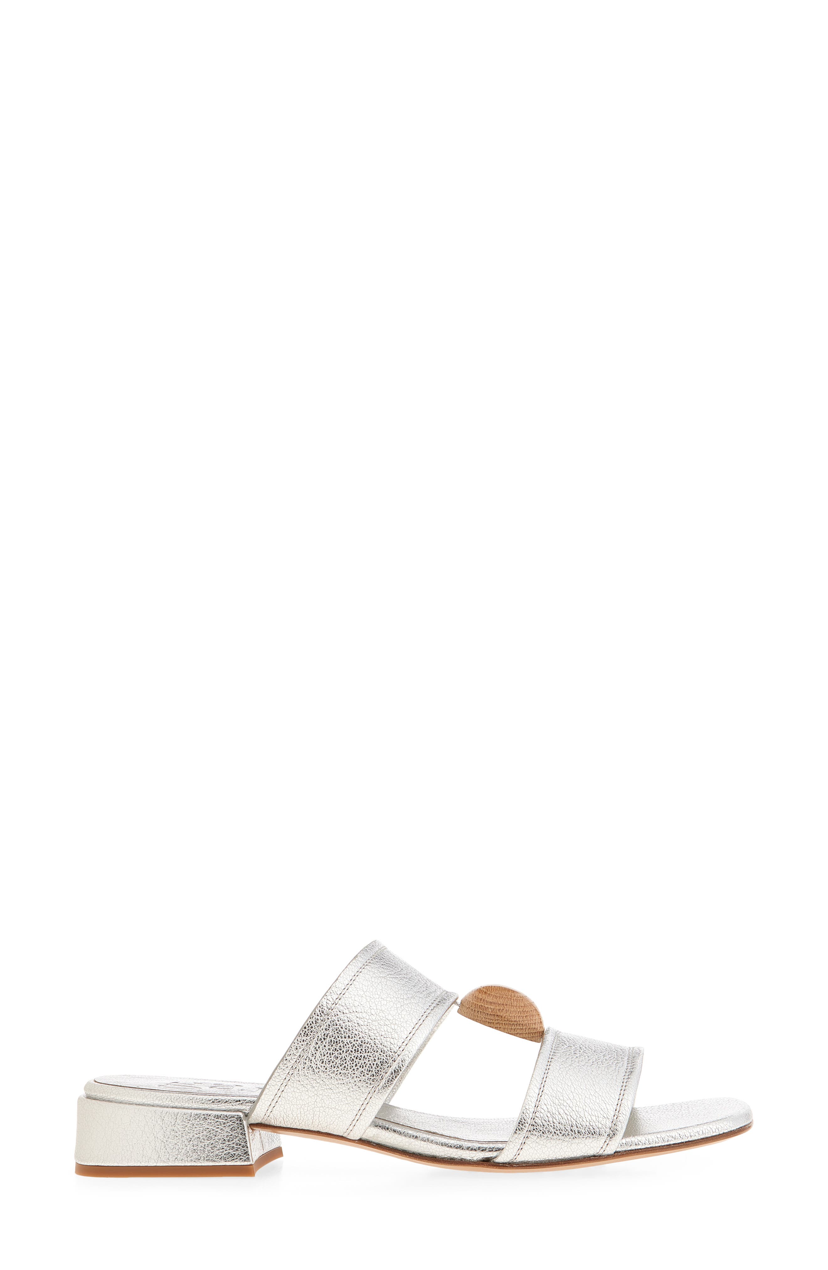 Pedro Garcia Eris Leather Slide Sandal, Alternate, color, Silver Petitgrain/ Ash