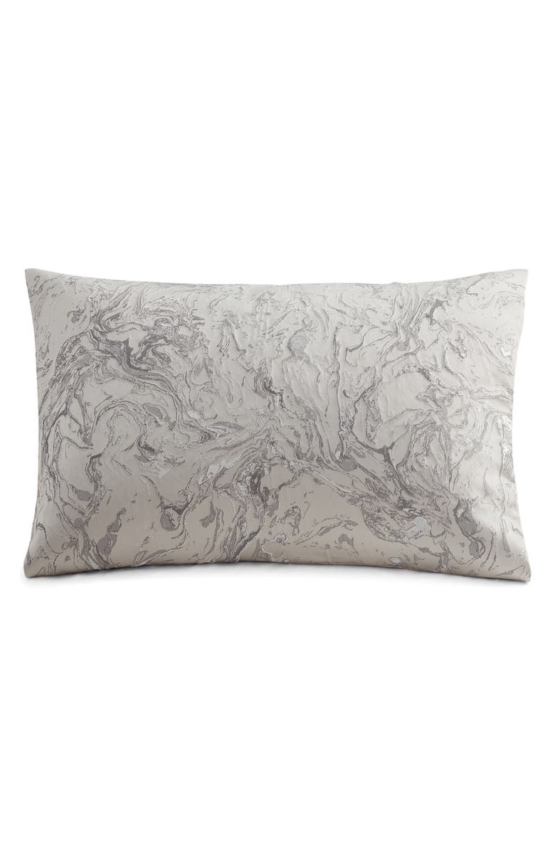 DONNA KARAN Liquid Marble Duvet Cover, Alternate, color, Platinum