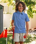 Lands' End Boys Short Sleeve Performance Polo