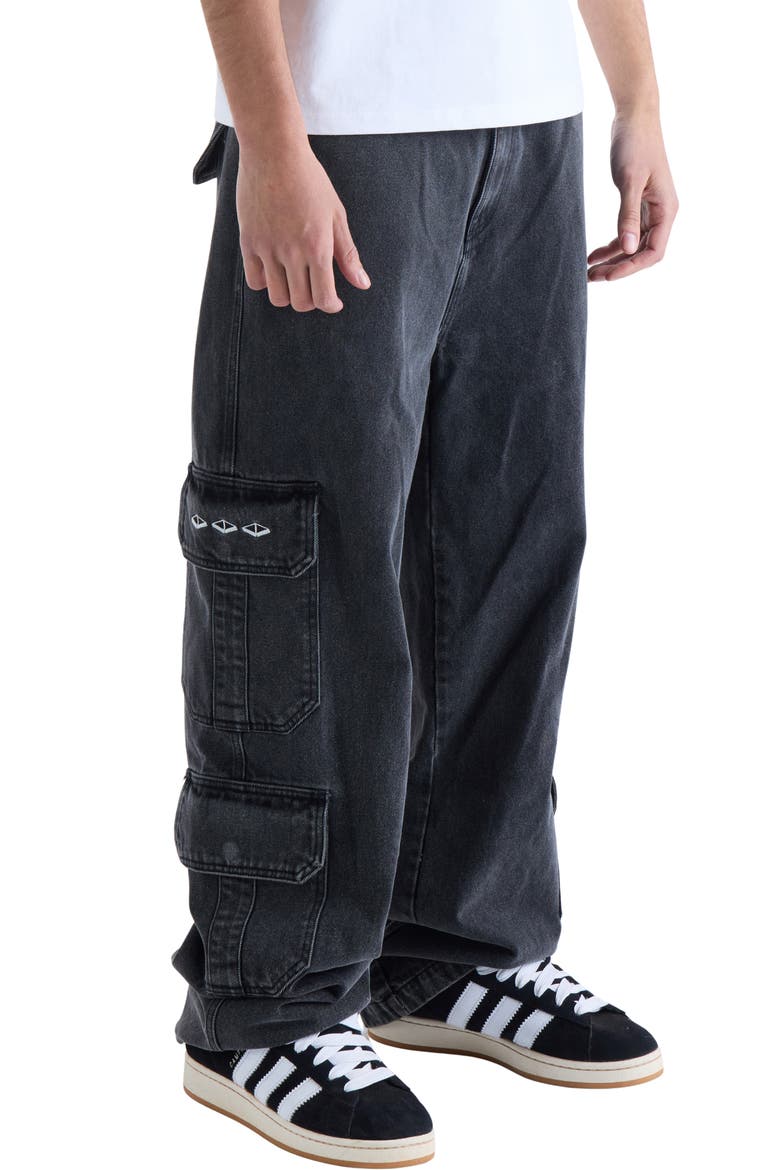 Cargo Jeans, Alternate, color, BLACK