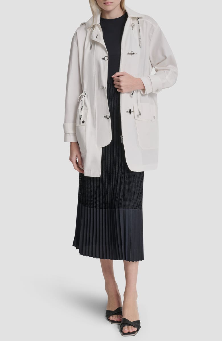 DKNY Fire Clasp Hooded Jacket, Alternate, color, 