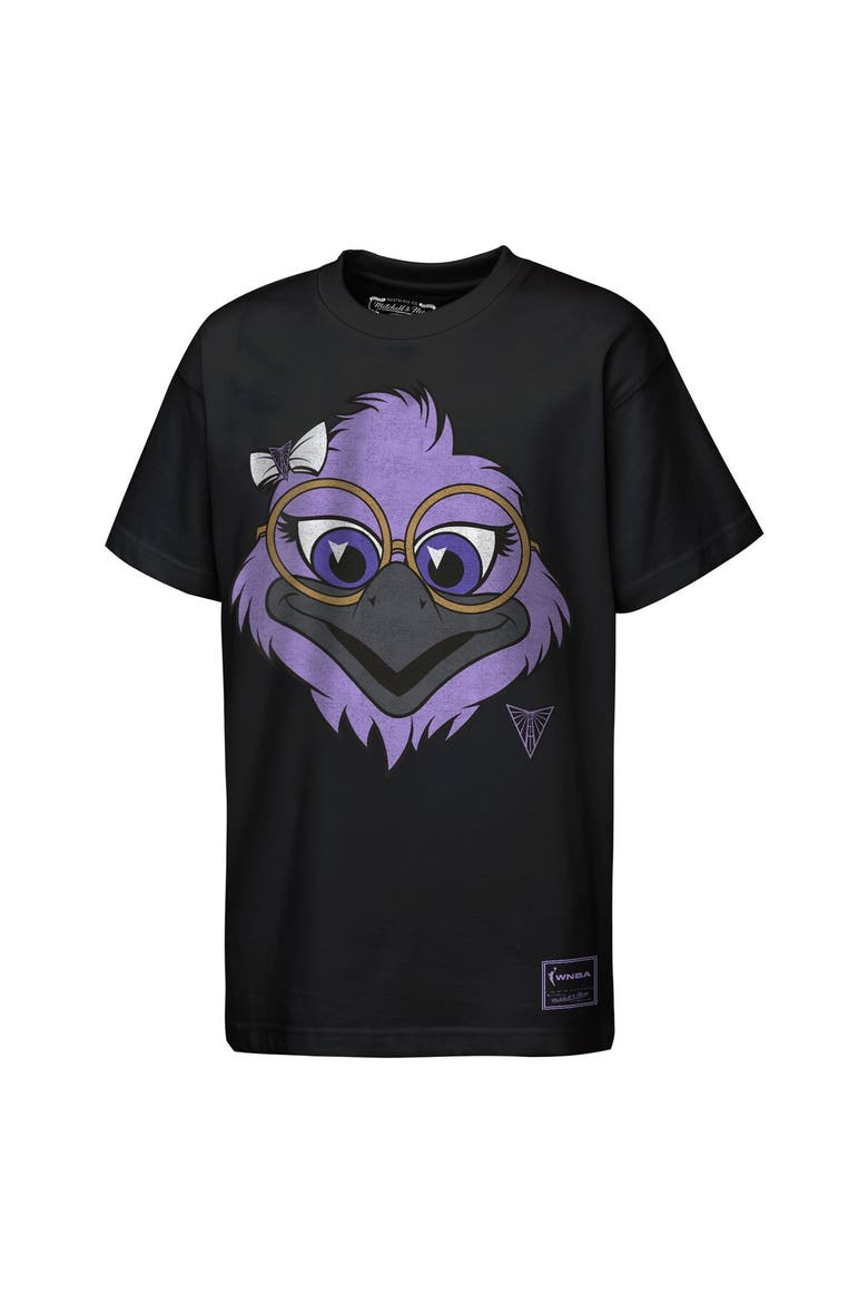 Youth Mitchell & Ness  Black Golden State Valkyries Mascot Big Face Heavyweight T-Shirt, Main, color, Black