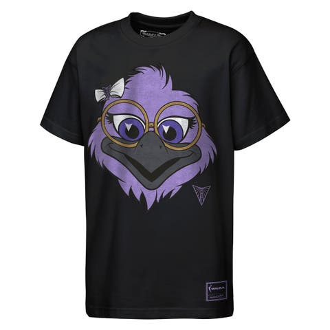 Youth Mitchell & Ness  Black Golden State Valkyries Mascot Big Face Heavyweight T-Shirt