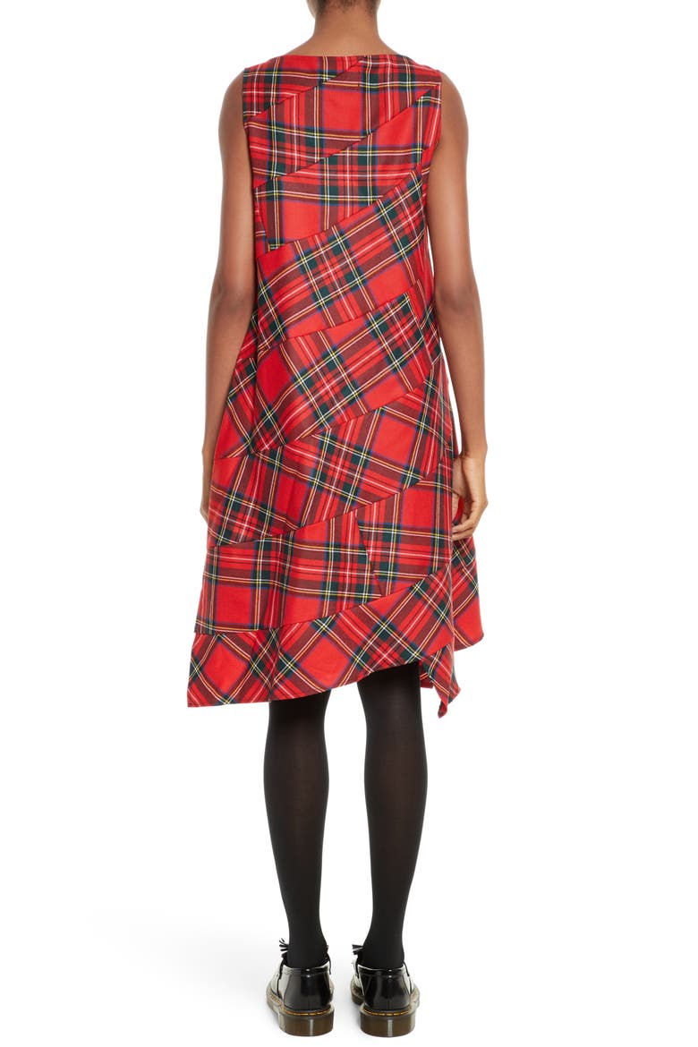 Tricot Comme des Garçons Tartan Plaid Dress, Alternate, color, RED