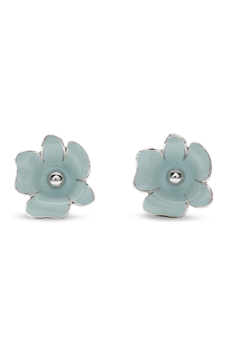 Kate Spade New York flower stud earrings, Main, color, Blue/ Silver