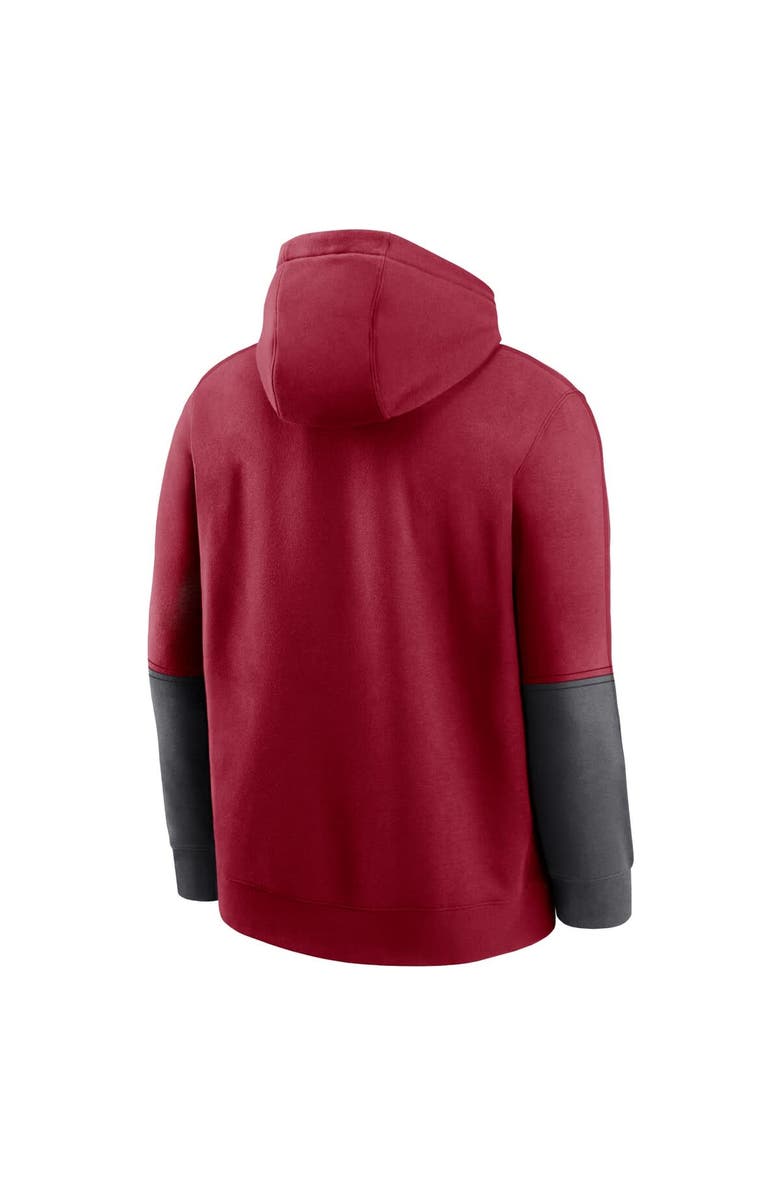 Nike Men's Nike Crimson/Anthracite Alabama Crimson Tide 2024 Sideline Club Pullover Hoodie, Alternate, color, 
