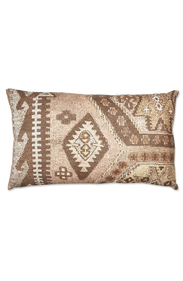 tag Multicolor Lumbar Kilim Throw Pillow Cotton Decorative, Main, color, Brown